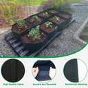 KLEWEE Fabric Raised Garden Bed, 128 Gallon 6 x 3FT Garden Growing Bags for Planting Vegetables, Flowers and Herbs, Breathable Plant Bed Large Grow Planter Bags 8 Grids