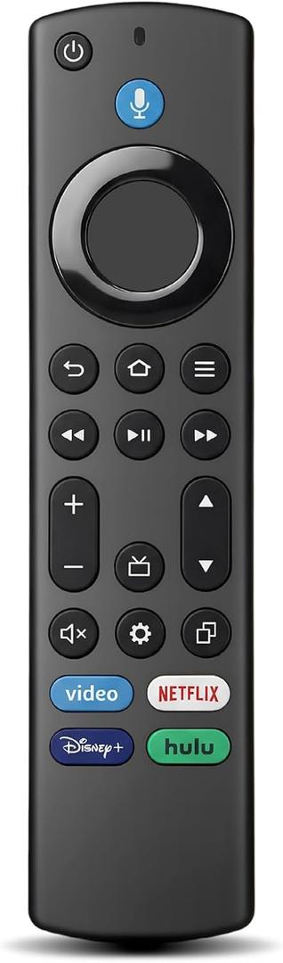 Replacement Remote for Insignia Toshiba Amazon Fire Smart TV, with Voice Control (Black)