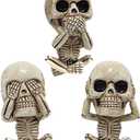 GLEAVI Skull Car Vent Air Freshener Stick 3-Pack Creative Aromatherapy Clip for Automotive Interior Accessories Unique Halloween Car Decoration for Men and Women