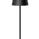 Cordless Rechargeable Table Lamp, 4000mAh Battery Powered LED Desk Lamp, 3 Color Stepless Dimming Up, Portable Table Light Lamp for Bedroom Restaurant Outdoor (Black)