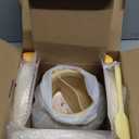 Chocolate Fondue Pot Set Electric Melting Machine, 4-Cup Capacity 4 Trays 5 Forks 1 Spatula Cheese Warmer, Ideal Gift for Couple Family & Date Night Idea House Warming Holidays Essentials (Cream White)