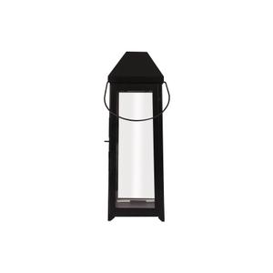 12.4" Black Metal Modern Candle Lantern