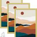 Gold 12x16 Picture Frame Set of 3, High Transparent Frame for 12 By 16 Photo Collage Canvas Poster Size Wall Mount and Tabletop Horizontally Vertically (Gold, 12 x 16 inches)