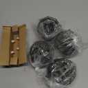 Solar Hanging Lanterns Outdoor Waterproof, Rust Iron Ball Candle Holder with Flickering Solar Powered Tea Lights, Perfect Chargeable Solar Lights for Backyard Patio Garden Fence Tree Decoration-4Pack