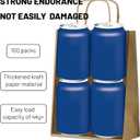 Gift Bags 8.25"X5.9 "X3.15" 100pcs Brown Kraft Paper Bag with Handles for Small Business Christmas Bulk, Wedding, Party Favor, Shopping, Lunch, Halloween Trick-or-Treat Bags