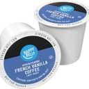 Amazon Brand - Happy Belly Light Roast Coffee Pods, French Vanilla Flavored, Compatible with Keurig 2.0 K-Cup Brewers, 100 Count, Best By: APR 14 2027