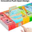 Push Button Weekly Pill Organizer 2 Times a Day, Medicine Pill Organizer, Pill Box Case 7 Day AM PM BPA-Free, Pill Container for Vitamins, Fish Oil, Supplements and Medication