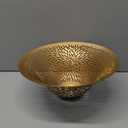 Ceiling Fan Light Covers, Pendant Light Shade Replacement with 1.65" Fitter, ALUCSET 5.5" Height and 12.2" Diameter, Metal Bell Cover for Chandelier Wall Sconces Etched Chrysanthemum Bronze and Gold