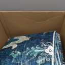 RELEANY Area Rugs 8'x10' Washable Non-Slip, Floral Vintage Distress Print Pattern Medallion Carpet for Living Room Bedroom Dining Room, Teal Green Lake Blue Turquoise