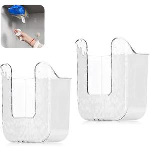 2 Pcs Kitchen Wipes Storage Box, Clear Wipes Dispenser for Bathroom, Refillable Wipes Holder, Wall Mounted Tissue Box Holder, Wipes Box Dispenser for Kitchen Bathroom Toilet