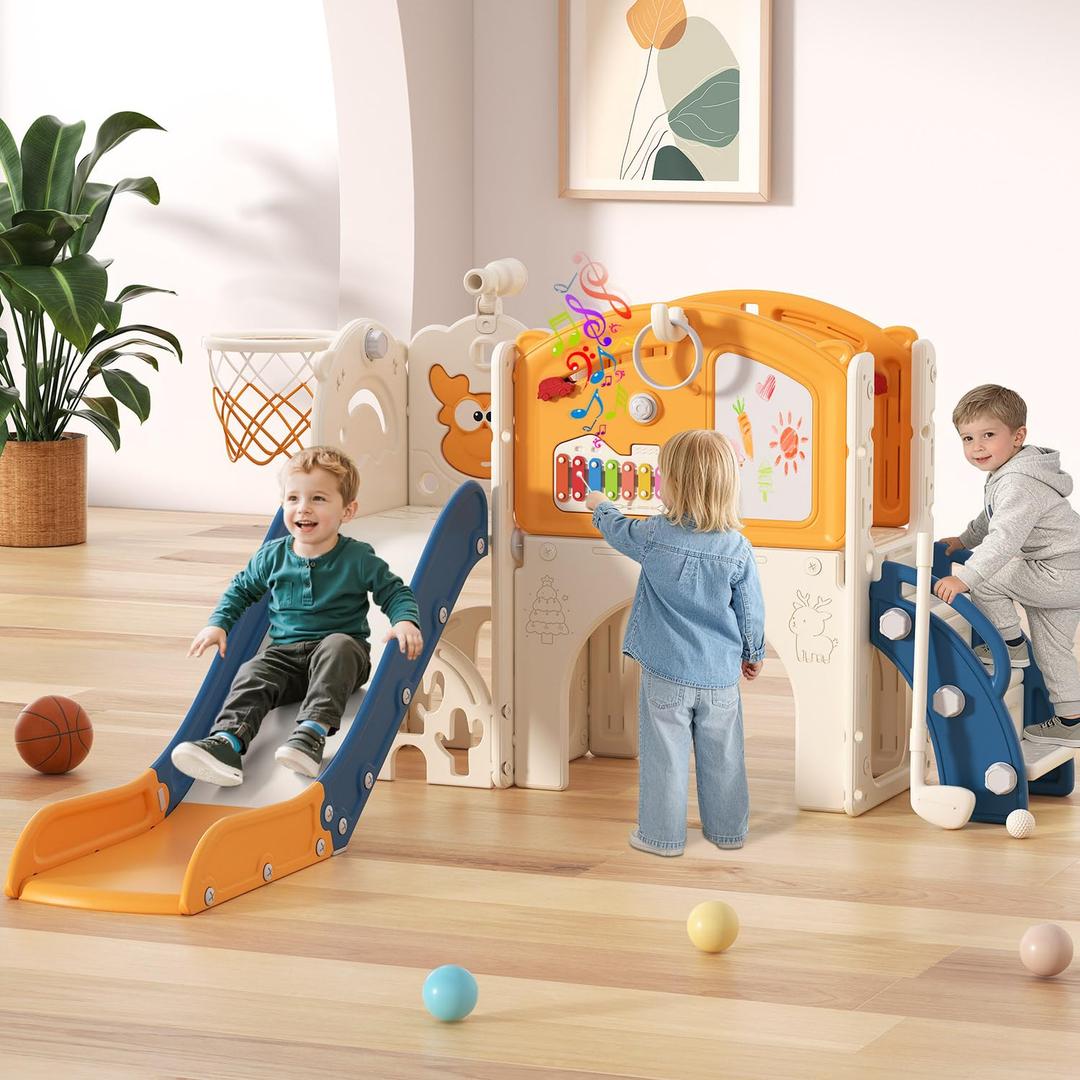 BIERUM Toddler Slide Set,13 in 1 Kids Slide Playground for Toddlers Age 1-3