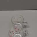 Reallnaive 2 Pcs Valentines Cup Heart Glass Mugs with Handle 12 oz Valentines Gift for Him/her Galentine's Day Gifts for Women Bestie Heart Iced Coffee Cups Cute Drink Conversation