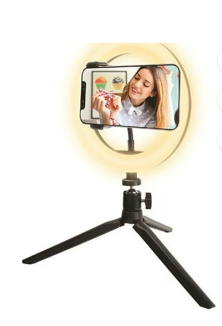 Vivitar 8" LED Ring Light + Tripod + Phone Clamp Vlog Stream Essentials VIVRL8