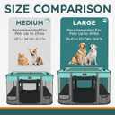 Paw Ballet Foldable Pet Kitten Playpen, Upgrade Waterproof Portable Dog Cat Playpen Kennel Tent for Small Cat Dog, Retractable Shade Cover, Indoor Outdoor Use for Small Pet.