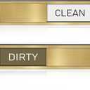 Dishwasher Magnet Clean Dirty Sign - Stainless Steel Dishwasher Magnet Sign - Clean & Dirty Dishwasher Slider Indicator - Kitchen Organizers and Storage