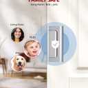2 Pack Safety Locks for Kids, Home Security Reinforcement Lock, Premium Aluminum Child Proof for Outswing Doors, High Security Front Door Child Safety Lock - Silver