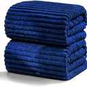 ZatreckI Luxury Extra Large Bath Towels Super Soft Highly Absorbent Microfibers Quick Dry Bath Towels Large for Bathroom (Navy Blue, 2Piece(60"x30")