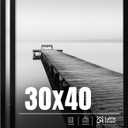 LaVie Home 30x40 Picture Frame 2 pack, Display Pictures 30 x 40 Poster Frame, 30x40 Black Photo Frame with HD Plexiglass, Display Frame for Vertical or Horizontal, Classic Collection