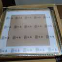 Vintage 17x17 Picture Frame, Antique Gold Photo Frames with Plexiglass Front,Ornate Square 17x17 Frame Display 13x13 with Mat or 17 x 17 Picture Frame Without, Wall Décor,1 Pack,Green