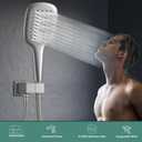 Brushed Nickel Shower Head Handheld HONGTONGSOWER Stainless Steel Bathroom showerhead Wand Hand-Held Sprayer with Extra Long Stainless Steel Hose