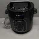 CARORI 9-in-1 Electric Pressure Cooker 6 Qt, Stainless Steel Inner Pot, Programmable 12 Multi-Function Cooker with Safe Vent Design, Rice Cook, Slow Cook, Saut, Warmer & Sterilizer, Black