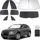 TINGLU Window Shades for Audi Q5 2009-2017/2014-2017 Audi SQ5 Accessories Car Side Full Windows Windshield Sun Shade Sun UV Rays & Privacy Protection for Camping,Napping,and Relaxing 8PCS