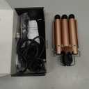 3 Curling Iron, Waver, Women's Beach Wave Styling Tool, with 2 Temperature Settings, Rose Gold, 1-inch Barrel Diameter