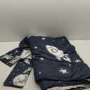 Kids Comforter Set Astronaut Space Rocket Printed Pattern Quilt Bedding Set with 1 Comforter and 2 Pillowcases for Girls Bedroom All Season(Space Rocket Queen), Queen 90x90inches