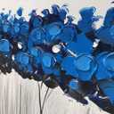 Yihui Arts Hand Painted Blue Tree Landscape Oil Painting on Canvas, Modern Abstract Wall Art for Living Room, Bedroom, Office Decor