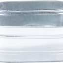 Little Giant Miller Manufacturing Galvanized Oval Tubs Steel Durable Heavy Duty 2 Gallon (Pack of 4)