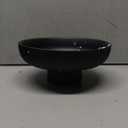 Modern Large Black Decorative Bowl - Ribbed Black Fluted Pedestal Bowl , Multi-Functional Fruit Bowl, Key Bowl, Candy Dish, Ideal for Entryway Table, Kitchen Counter, Living Room, Coffee Table Decor