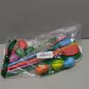 TOPLEE 20 Pcs Easter Egg and Spoon Race Game Set, 10 Players Balance Relay Easter Games Include 10 Eggs and Wooden Spoons for Kids Family Carnival Sports Outdoor Games Holiday Birthday Party Supplies