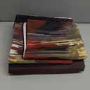 Erosebridal Burgundy Comforter King Graffiti Ombre Bedding Set, Brush Strokes Oil Painting Down Comforter Modern Contemporary Bed Set, Gold Metallic Abstract Gradient Quilted Duvet 3pcs