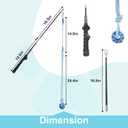 Flirt Pole for Dogs, Durable Dog Flirt Pole for Large Medium & Small Dogs, Interactive Dog Pole Toy with Rubber Ball for Outdoor/Indoor, Training, Chase, Tug of War (24 & 31 inch) (24.4in and 31.1in)