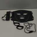 BNU Red Light Therapy for Face, 7 Modes Light Therapy Portable Led Face Mask with 105 LED Beads, 1500mAh Remote Control, Timing Function, 850NM Infrared Red Light Therapy at Home (Black Golden)