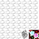 50Pcs Mounting Brackets Outdoor LED Light Clips with Screws Waterproof Compatible with Govee Non-Pro Version Model H705 RGBIC for Wood Steel Siding White