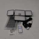 1PC 3000LM Solar Flood Lights Outdoor with Upgrade Solar Panel, 4 Head Motion Sensor Lights Flood Light with Extension Cord