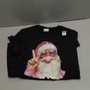 Retro Pink Santa Blowing Bubble Gum Funny Merry Christmas T-Shirt