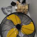 Wall Mount Fan, 20In Oscillating Wall Fan with 7000CFM, 3-Speed, Upgrade Motor High Velocity Industrial Fans for Commercial, Garage, Residential and Patio Use, Yellow