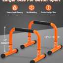 TABEKE Push Up Bar, 12" High Parallettes Bars & Dip Bar With Full-Cover Foam Handles, No Wobbling Calisthenics Equipment For Handstand, L-Sit, Gymnastics, Strength Training Home Gym