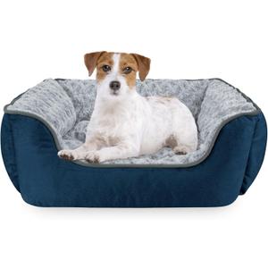 JOEJOY Rectangle Dog Bed for Large Medium Small Dogs - Washable Orthopedic Sofa Bed, Soft Breathable Puppy & Pet Cuddler, Durable Calming Dog Bed with Anti-Slip Bottom, Multiple Sizes, Navy Blue