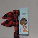 Malier Christmas Dog Collar with Bow tie, Christmas Classic Plaid Dog Collar Soft Durable Holiday Dog Collar for Small Medium Large Dogs Pet Puppy (Red & Black, Medium)