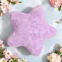 YRXRUS Star Pillows, Purple Star Shaped Pillow, Decorative Throw Pillow Gifts, Cute Plush Room Decor, Fluffy Faux Rabbit Fur 18"x18" Pillows for Living Bedroom