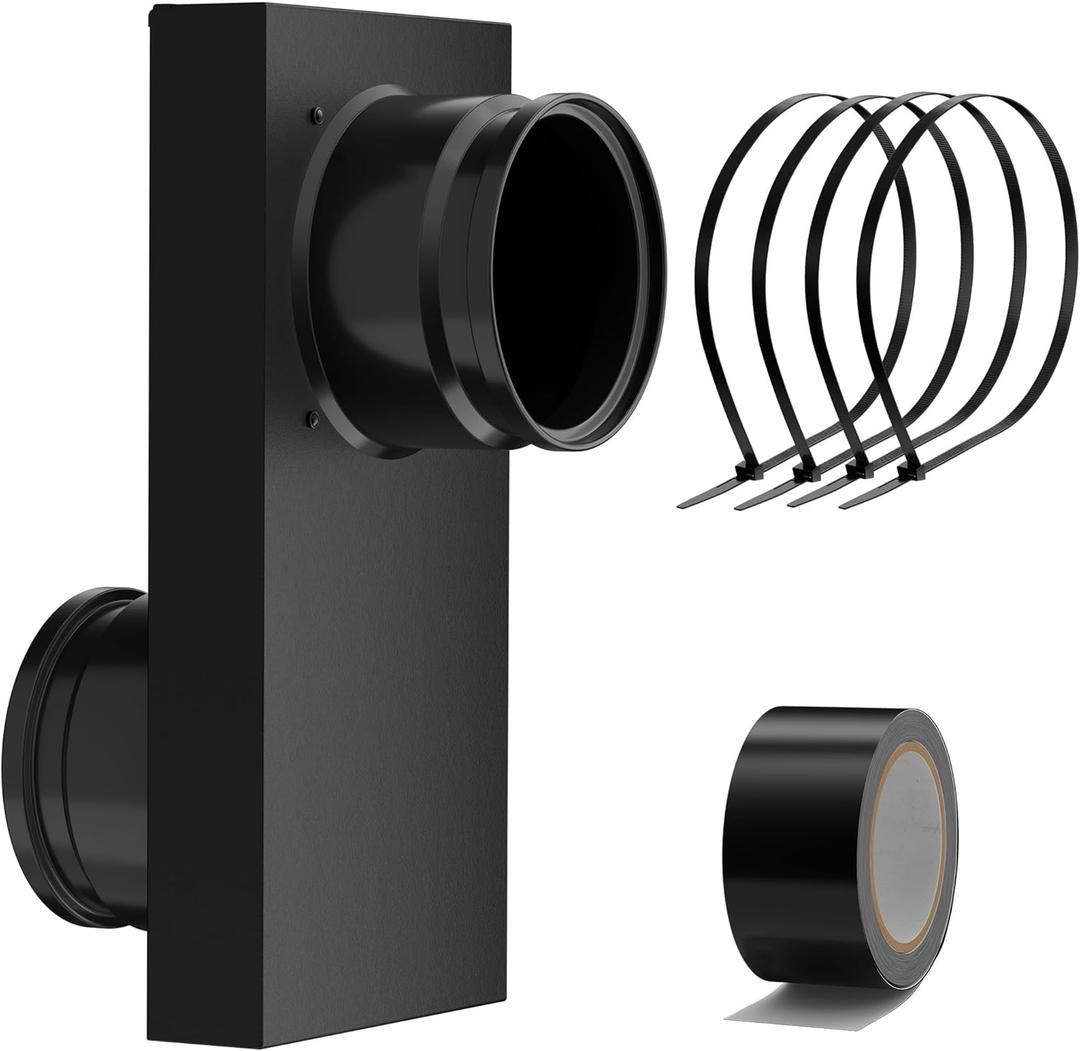 Upgraded 84049 Periscope Dryer Vent, 0-5" Adjustable Periscope Dryer Vent Kit, Clothes Dryer Replacement Vents Tight Space for Laundry Room with Aluminum Foil Tape and 4 Nylon Ties