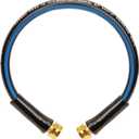 2 x SheeChung Short Garden Hose 2ft x 5/8",Water Hose for Hose Reel Faucet,Flexible,Lightweight Rubber Hose with Female to Female Fittings,Small Leader Hose Heavy Duty,Kink Free,3/4"GHT