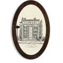 Dilemat Vintage Flower Oval Wall Art Decor,Cottagecore Floral Framed Wall Art, Rustic Country Neutral Flower Shop Oval Wall Hanging Decorations for Home Living Room Shop Decor 14.56x9 Inch