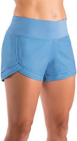 Women's Lightweight Running Shorts with Mesh Linner 3" WOD Workout Athletic Shorts for Women with Phone Pocket Size Small