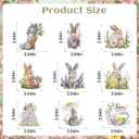 Amyhill 30 Pcs Easter Bunny Ornaments Set Acrylic Happy Easter Hanging Decoration Classic Bunny Egg Basket Spring Ornaments for Tree with Rope for Crafts Holiday Party Favor Supplies