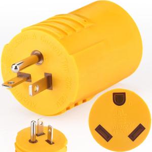 Kanayu Generator 20 Amp to RV 30A Power Adapter 3-Prong 5-20P Male Plug to RV TT-30R Female Receptacle, Converter Plug for Camper Caravan Van Travel Trailer