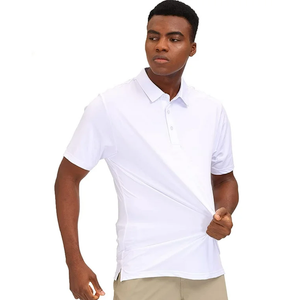 MIER Men's Golf Polo Shirt Sun Protection Outdoor Sports Shirt Moisture Wicking,White,M  